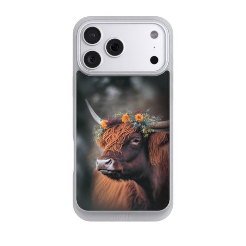 Apple iPhone 18 Pro Max NIVOpure Vache des Highlands avec des fleurs avec IA