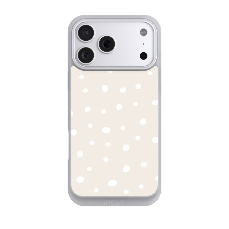 iPhone 18 Pro Max NIVOpure Punktmuster Braun Weiß