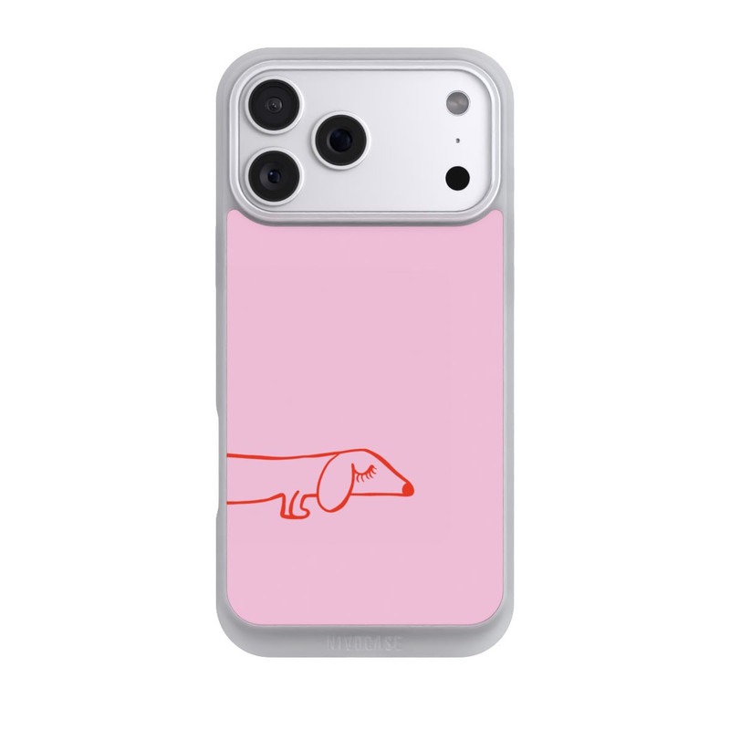 iPhone 18 Pro Max NIVOpure Dachshund Illustration Pink