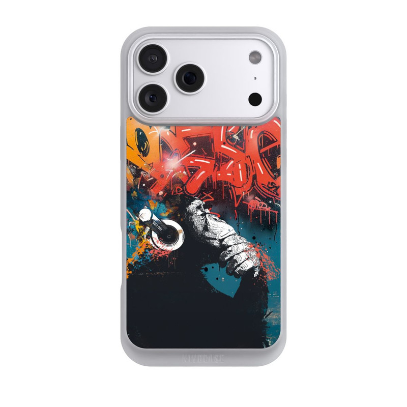 iPhone 18 Pro Max NIVOpure Affe Stereo Kopfhörer Graffiti Street Art