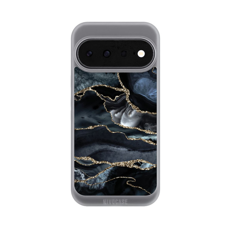 Pixel 11 NIVOpure Dunkler Marmor Gold Glitzerlook