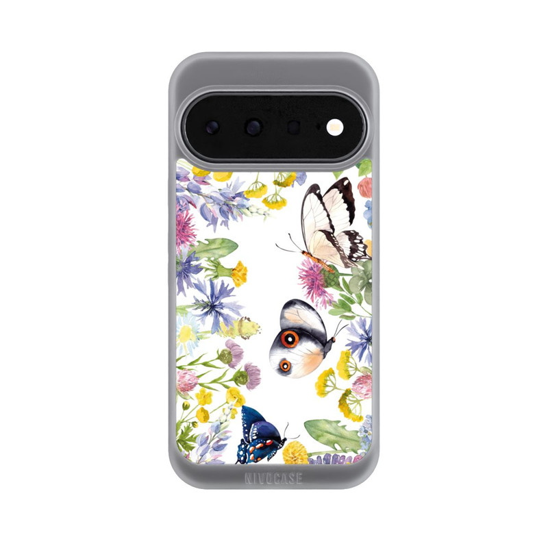 Pixel 11 NIVOpure Bunte Frühlingsblumen und Schmetterlinge