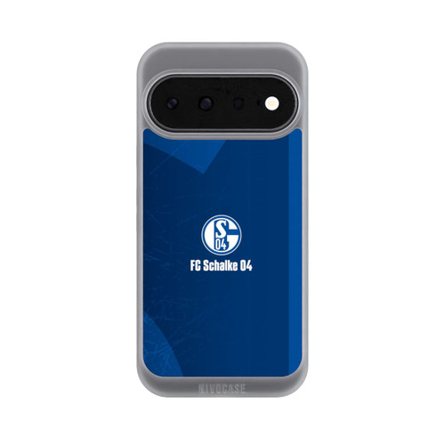 Google Pixel 11 NIVOpure Schalke 04 Blauer Hintergrund Mit Logo
