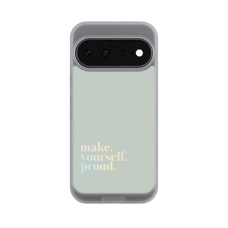 Pixel 11 NIVOpure Make Yourself Proud Zitat-Minze und Farbverlauf