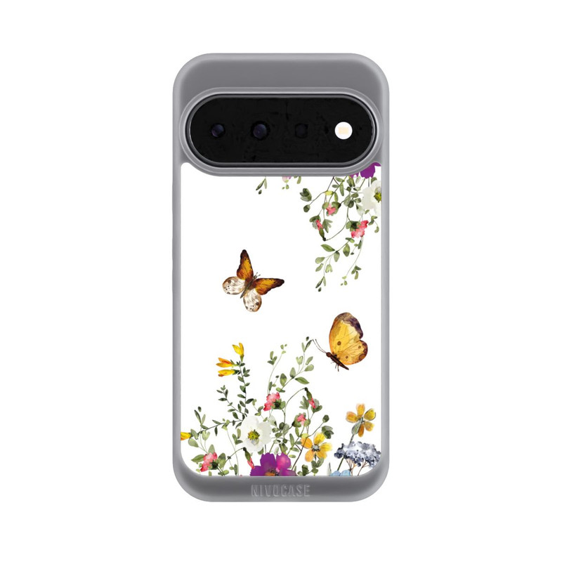 Pixel 11 NIVOpure Schmetterlinge und bunte Blumen