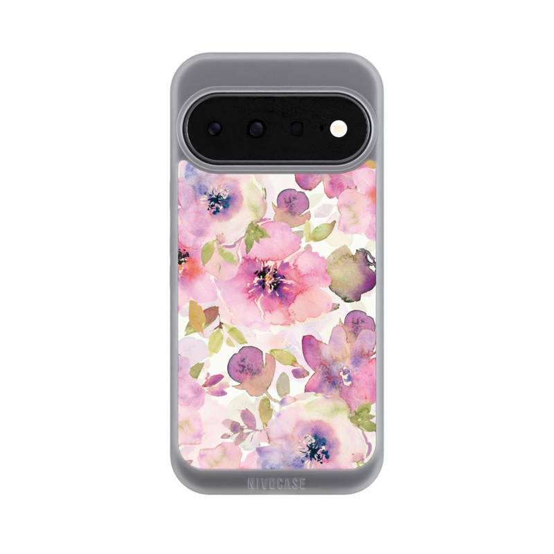 Pixel 11 NIVOpure Tapete mit rosa Blumen