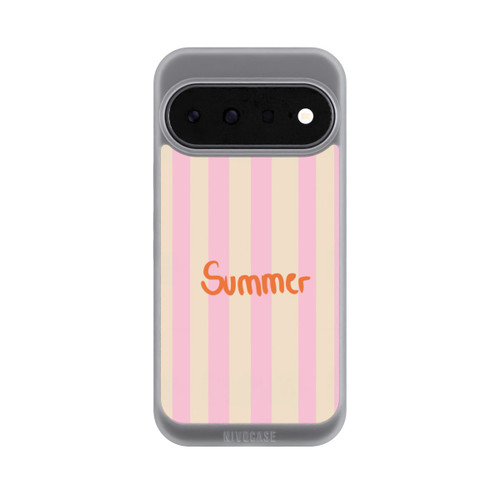 Google Pixel 11 NIVOpure Summer- Rosa und Orange Streifen Hintergrund