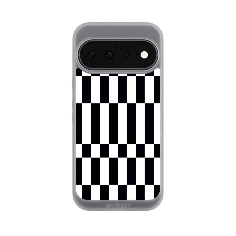 Pixel 11 NIVOpure Checked Abstract Bold Black and White Color Block