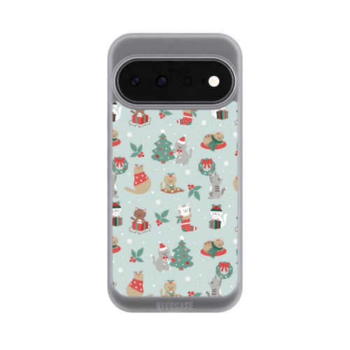 Google Pixel 11 NIVOpure festliche Katzen im Winterwunderland