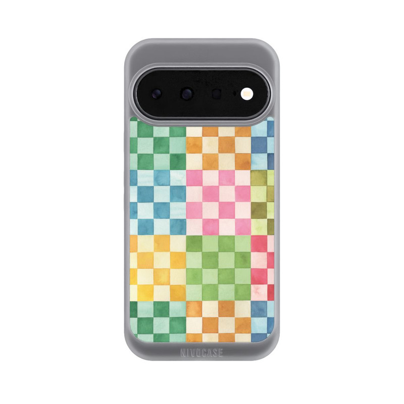 Pixel 11 NIVOpure Checkerboard Watercolor Chess Geometric Red