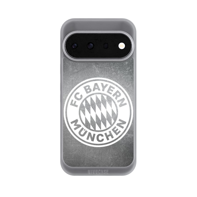 Pixel 11 Pro NIVOpure Klassisches FCB Logo Klein - Weiß auf Metalllook