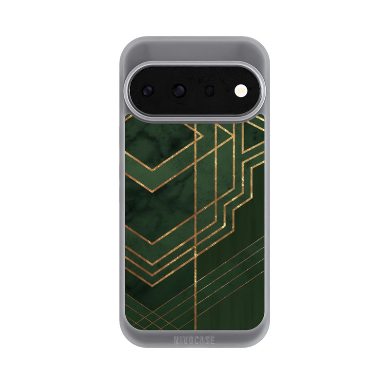 Pixel 11 Pro NIVOpure Dark Green Pattern Golden Stripes