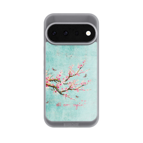 Google Pixel 11 Pro NIVOpure Motif d'arbre en fleurs de cerisier bleu