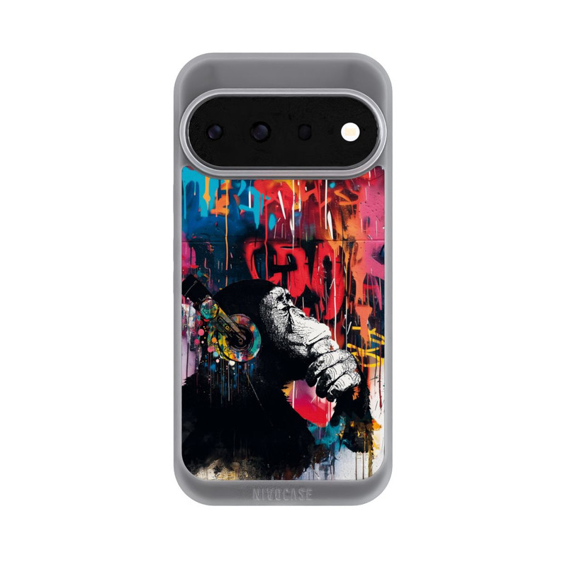 Pixel 11 Pro NIVOpure Affe Stereo Kopfhörer Graffiti Street Art Blau