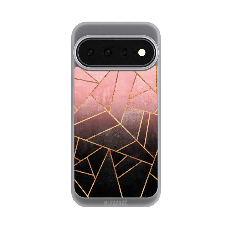 Pixel 11 Pro XL NIVOpure Pinker und Schwarzer Stein Gold Druck
