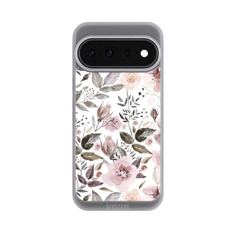 Pixel 11 Pro XL NIVOpure Aquarelle Fleurs Roses Brunes