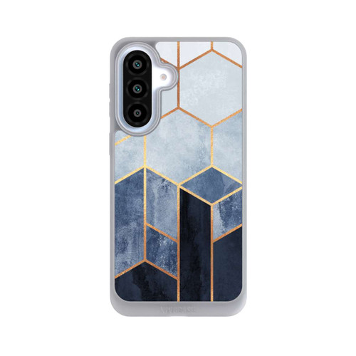 Samsung Galaxy A37 5G NIVOpure Impression d'or d'hexagones bleus doux
