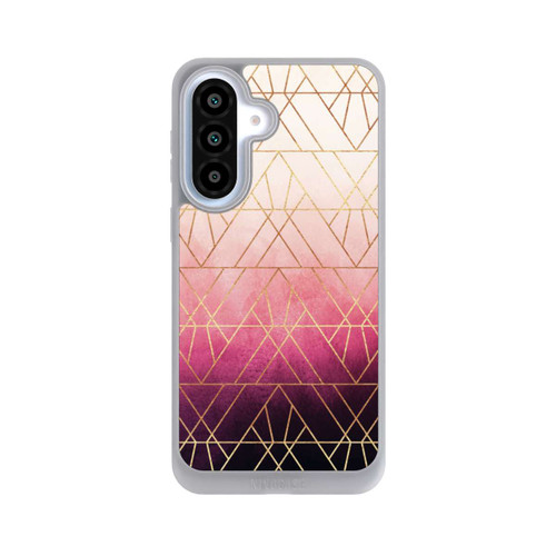 Samsung Galaxy A37 5G NIVOpure Triangles ombrés roses imprimé doré