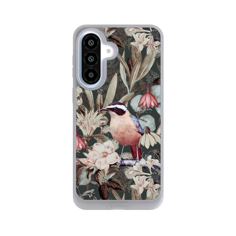 Galaxy A37 5G NIVOpure Orangefarbener Vogel im Vintage Blumenmuster
