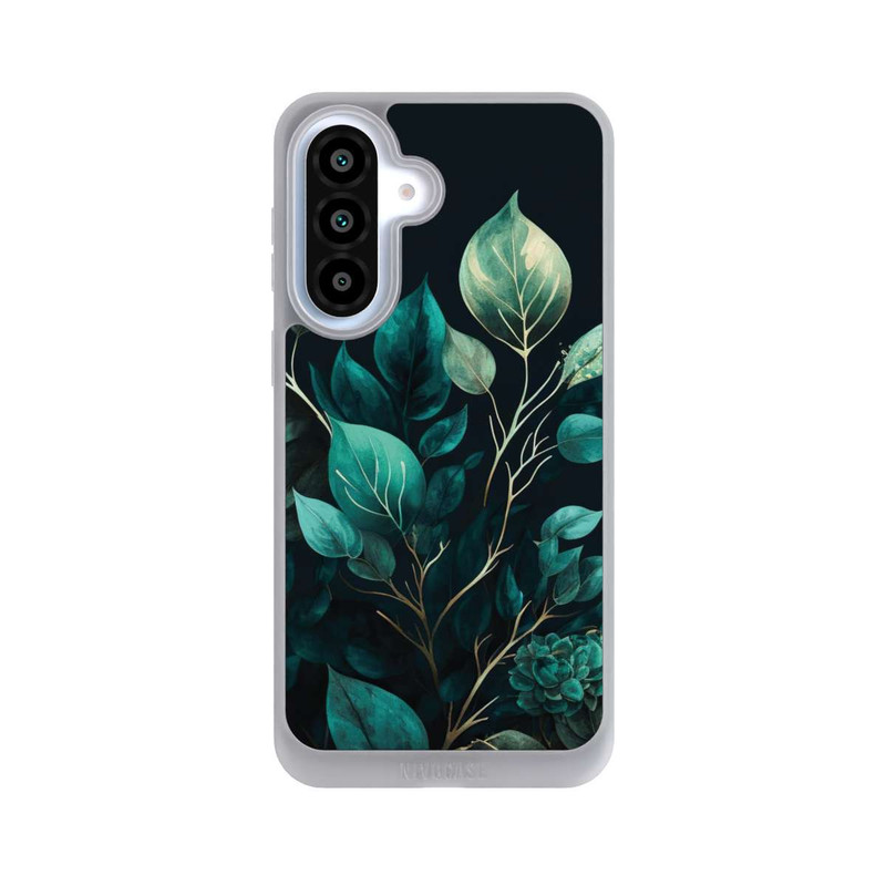 Galaxy A37 5G NIVOpure Green Eucalyptus Leaves against a Dark Background with AI