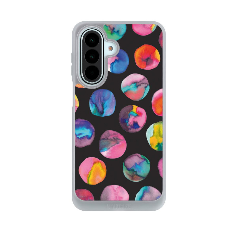 Galaxy A27 5G NIVOpure Bunte Tintenmurmeln Punkte Schwarz