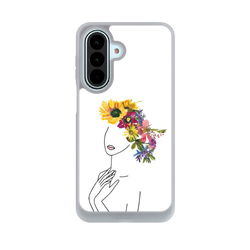 Samsung Galaxy A27 5G NIVOpure Line Art Frau mit Blumenkrone