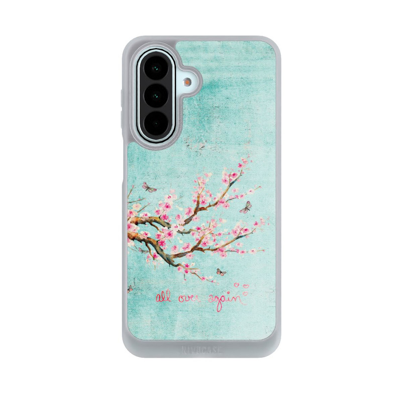 Galaxy A27 5G NIVOpure Motif d'arbre en fleurs de cerisier bleu