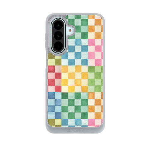 Samsung Galaxy A27 5G NIVOpure Checkerboard Watercolor Chess Geometric Red