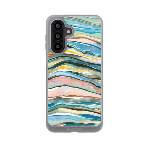 Samsung Galaxy A18 5G NIVOpure Achatschichten Aquarellblau