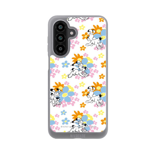 Samsung Galaxy A18 5G NIVOpure Idéfix sur fleurs colorées