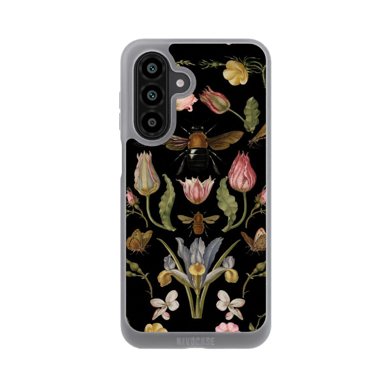 Galaxy A18 5G NIVOpure Fleurs Sauvages et Abeilles Fond Noir