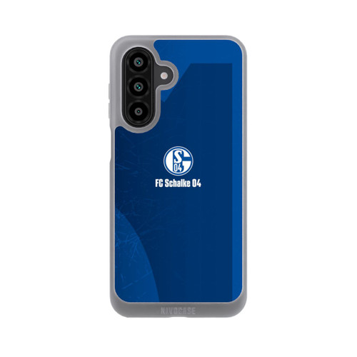Samsung Galaxy A18 5G NIVOpure Schalke 04 Blauer Hintergrund Mit Logo
