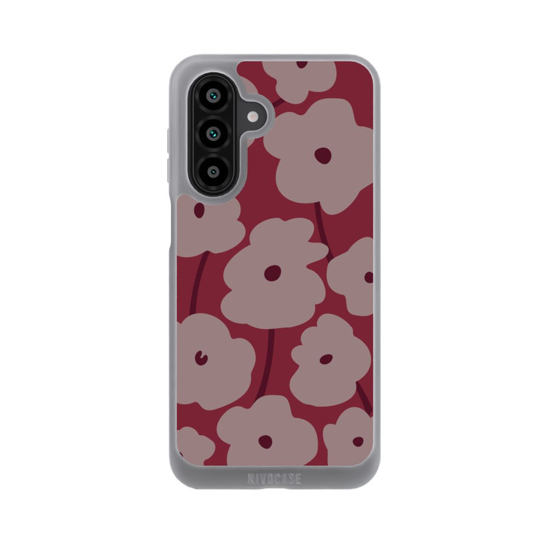 Galaxy A18 5G NIVOpure Minimalistische Blumen Bordeaux