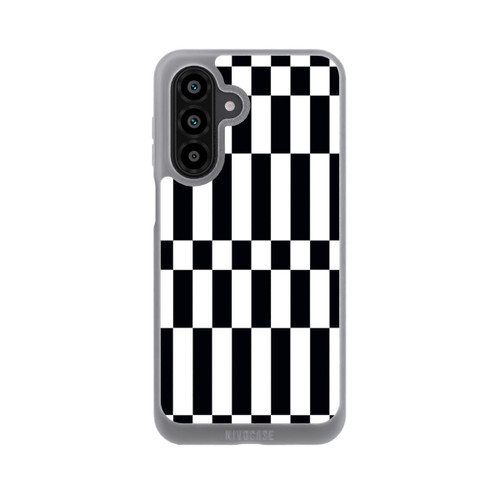 Samsung Galaxy A18 5G NIVOpure Checked Abstract Bold Black and White Color Block
