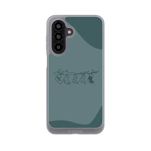 Samsung Galaxy A18 5G NIVOpure Weihnachtsstrümpfe Line Art Minimalistisch