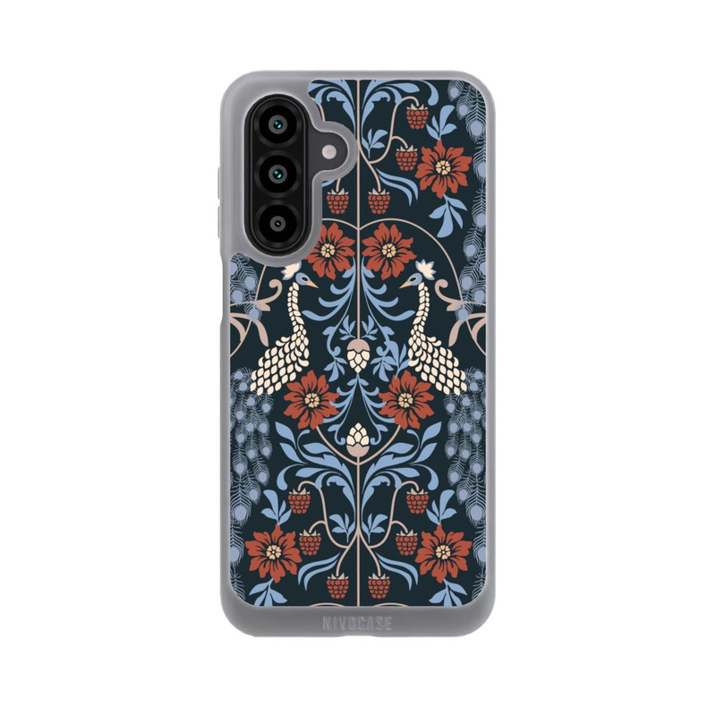 Galaxy A18 5G NIVOpure Vintage Peacock Garden Arts and Crafts Floral Dark