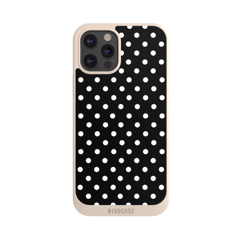 Apple iPhone 12 Pro Max NIVOpure Polka Dots Schwarz und Weiß