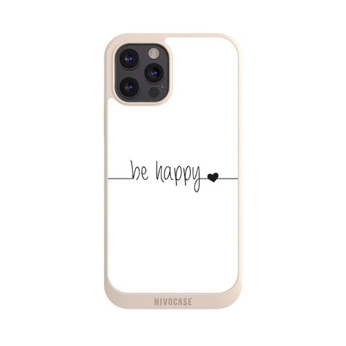 Apple iPhone 12 Pro Max NIVOpure Be Happy Weisser Hintergrund