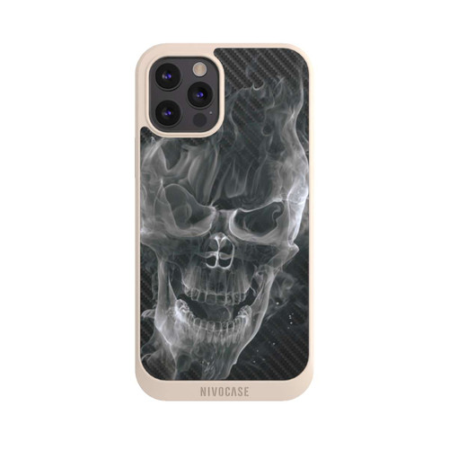 Apple iPhone 12 Pro Max NIVOpure rauchender Totenkopf Carbon