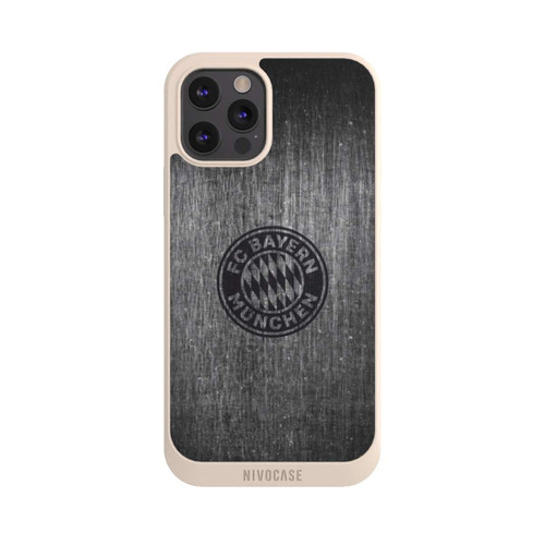 Apple iPhone 12 Pro Max NIVOpure Metalllook FCB Logo einfarbig