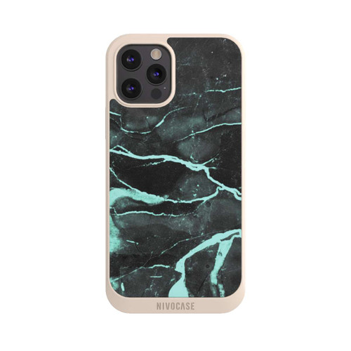 Apple iPhone 12 Pro Max NIVOpure Grauer und blauer Marmor