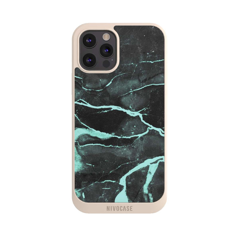 iPhone 12 Pro Max NIVOpure Grauer und blauer Marmor