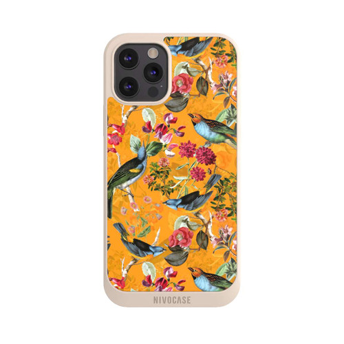 Apple iPhone 12 Pro Max NIVOpure Tapete mit Vögeln und Blumen