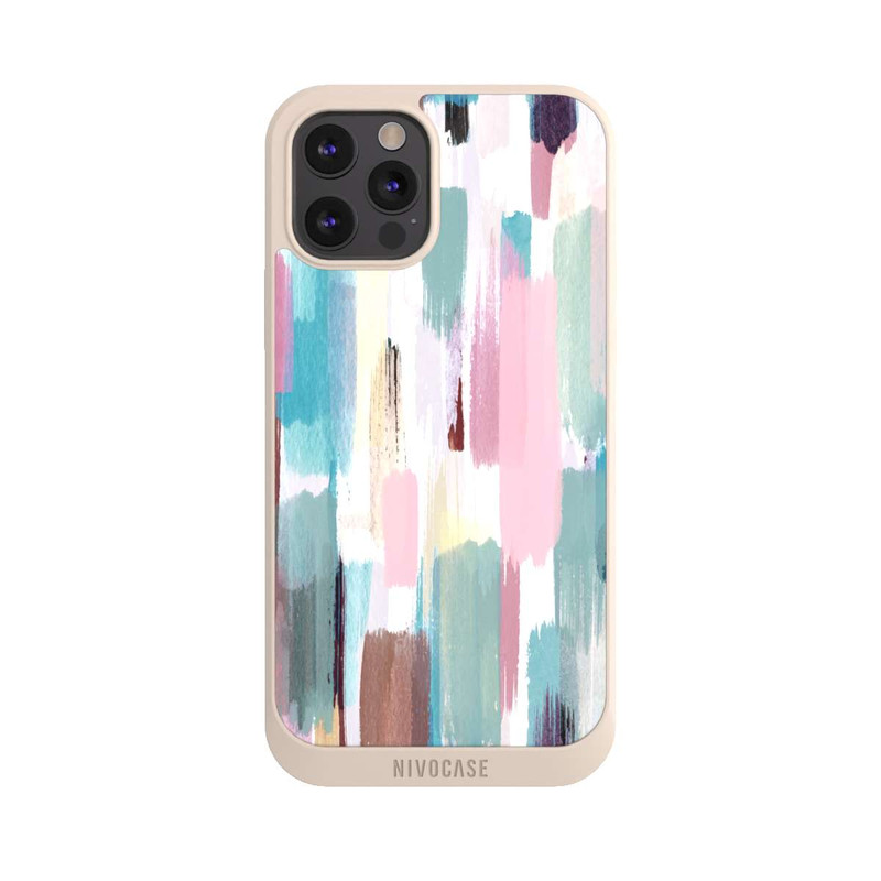 iPhone 12 Pro Max NIVOpure Abstrakte Pinselstriche in Pastelltönen