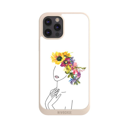 Apple iPhone 12 Pro Max NIVOpure Line Art Frau mit Blumenkrone