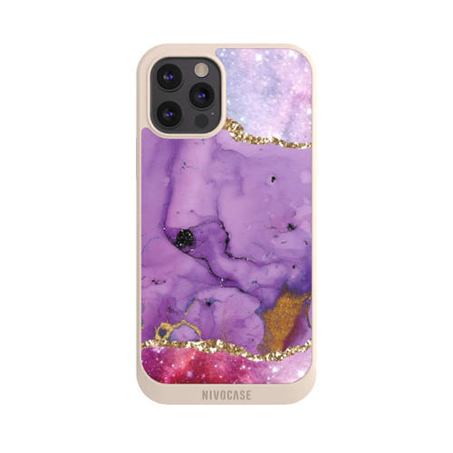 Apple iPhone 12 Pro Max NIVOpure Lila Galaxy Glamour Marble
