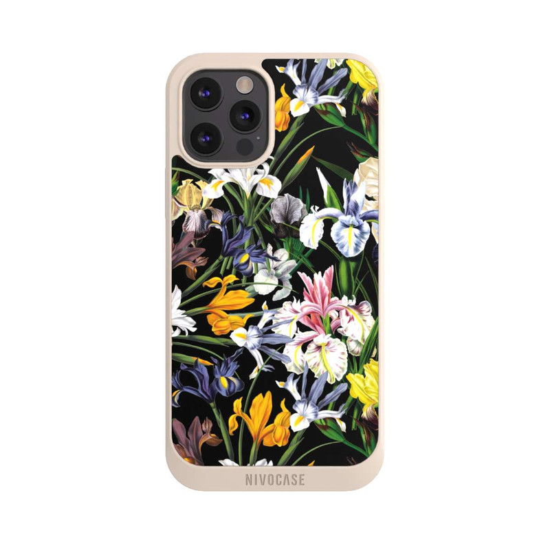 iPhone 12 Pro Max NIVOpure Dunkle Wildblumentapete