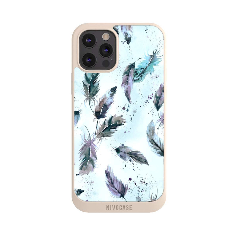 iPhone 12 Pro Max NIVOpure Magische Federn Sanftes Blau