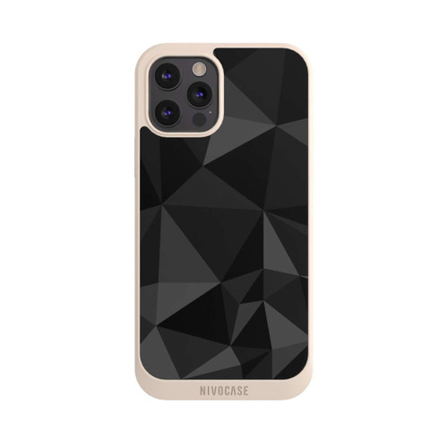 Apple iPhone 12 Pro Max NIVOpure Polygonmuster schwarz