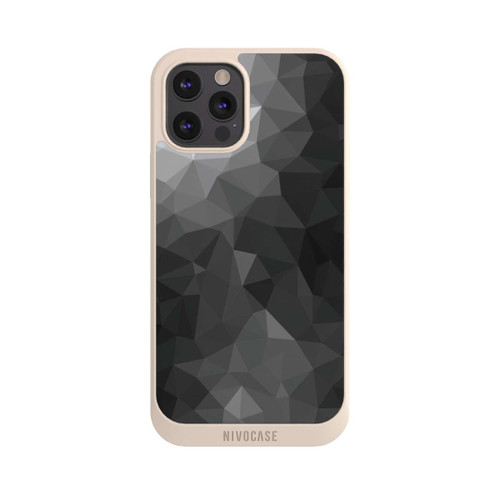 Apple iPhone 12 Pro Max NIVOpure Polygonales Mosaik Schwarz/Weiß